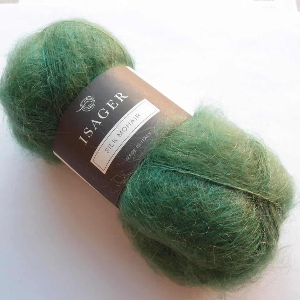 Isager Silk Mohair,  056 GRASS GREEN